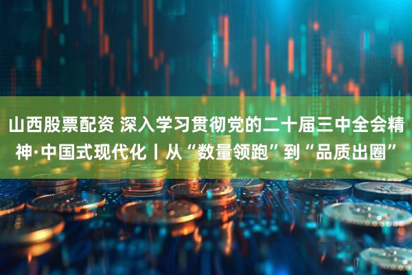 山西股票配资 深入学习贯彻党的二十届三中全会精神·中国式现代化丨从“数量领跑”到“品质出圈”